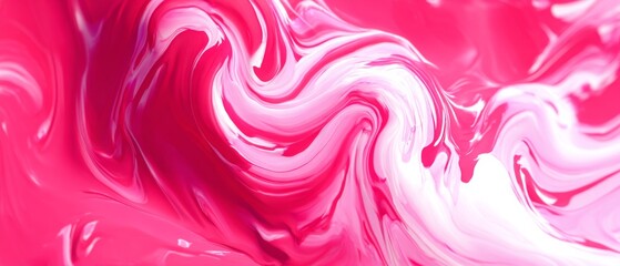 Abstract pink and white swirling paint texture background