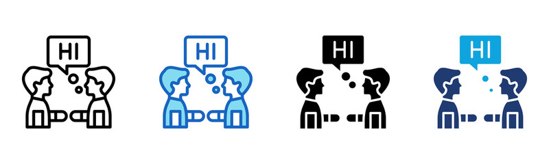 Fototapeta premium Welcome Team icon Multi Style Vector Illustration