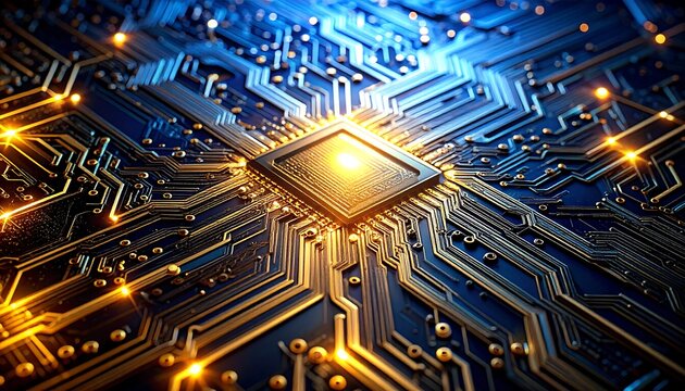 Intricate Circuit Board - A Technological Marvel. - Powered by Adobe