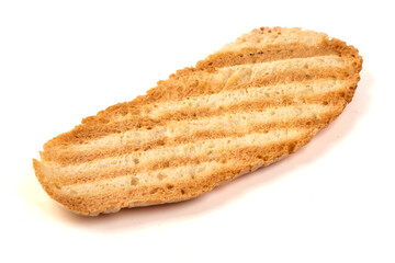 Grilled Toast Bread Slice, isolated on white background