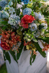 Vibrant Artificial Flower Arrangement with Colorful Faux Blooms
