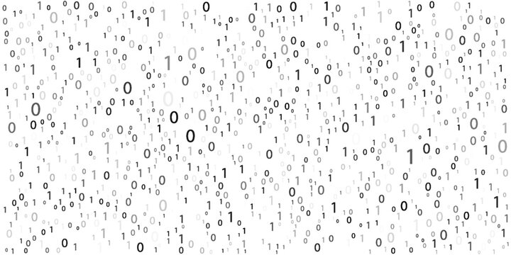 Abstract digital background with ones and zeros. Vector graphic pattern with binary code