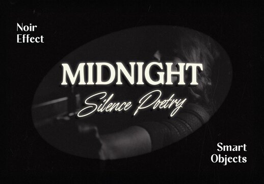 Noir Photo & Text Effect Mockup