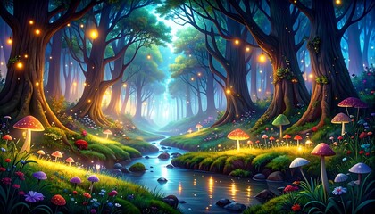 Magical forest pathway