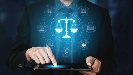 Justice system ensures legal governance and fairness. Justice system protects rights, system...