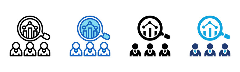 Fototapeta premium Performance Review icon Multi Style Vector Illustration