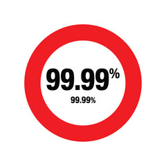High purity ninety nine point nine nine percent symbol