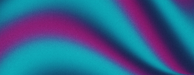 Abstract teal and purple gradient background.