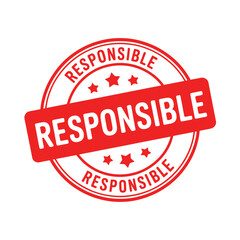 Red stamp of approval for responsibility