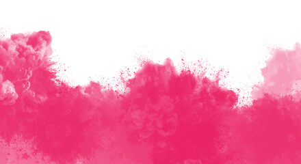 Pink powder explosion isolated on transparent background creates a captivating visual, ideal for adding a vibrant and energetic touch to your creative projects