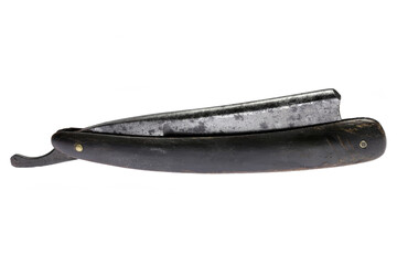 Obraz premium vintage straight razor isolated on white background