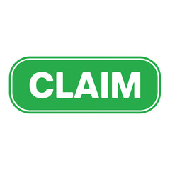 Green button with the word claim in white text
