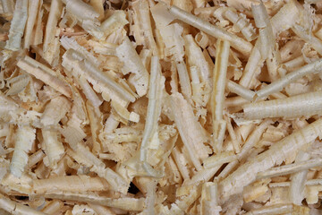 Swiss pine wood shavings for background use