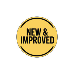 New and improved product label sticker