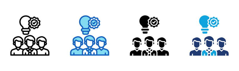 Best Team icon Multi Style Vector Illustration