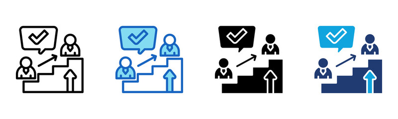 Team Escalation icon Multi Style Vector Illustration