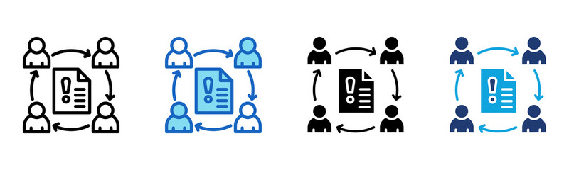 Collaboration icon Multi Style Vector Illustration