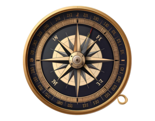 old wooden compass