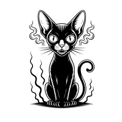 Adorable Black White Cartoon domestik animals mascotes dog cat cow bulldog korgi dino  Vector Art
