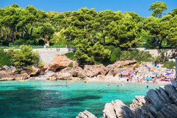Fotobehang Mediterraans Europa Mediterranean coast with sandy beach – 1702  © Wolfgang Jargstorff