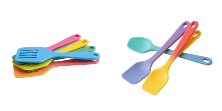 Colorful Kitchen Utensils for Cooking and Baking in Various Designs