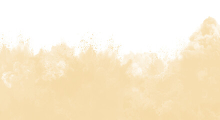 Watercolor light brown wash isolated on transparent background, a soft, diffused effect, creating a dreamy, ethereal feel, ideal for adding warmth