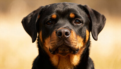 Fototapeta premium Rottweiler adult dog serious portrait outdoor professional