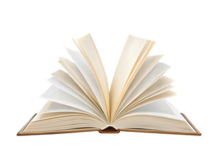 open book on transparent isolated on white background PNG , AI GENERATED