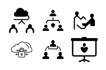 Set of business and management vector icons