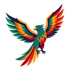 Obraz premium Colorful flying eagle vector,