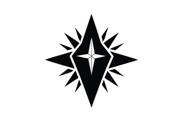 ice sparkle simple line art silhouette vector icon