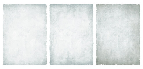Vintage blank paper sheet with torn edges. Antique ragged worn paper background texture