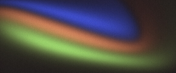 Abstract blurred background with green, orange, and blue gradient.