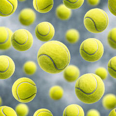 tennis ball on falling on the floor background