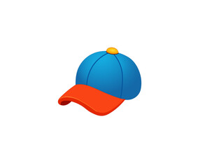 Cartoon cap close up. Vector illustration