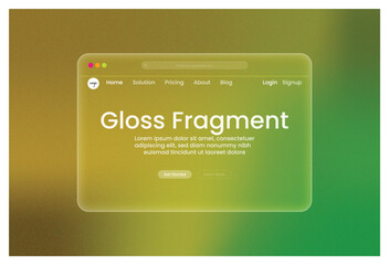 Modern Glass Gradient Landing Hero UI