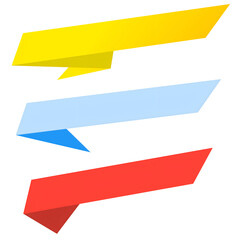 Colorful Ribbon Banners – Modern Abstract Paper Banner Design Template