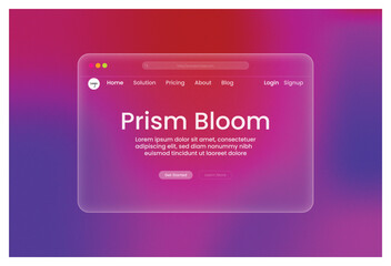 Colorful Gradient Hero Section Landing Design