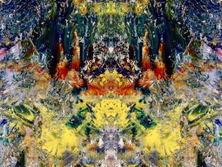 Abstract art background . Hand painting artwork on canvas .