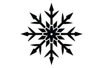 snowflake sparkle simple line art silhouette vector icon