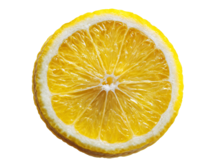 Front view lemon slice transparent PNG cutout isolated background, minimalistic style, food graphic