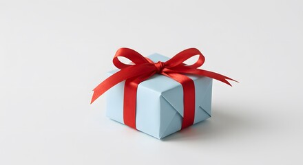 A neatly wrapped gift with a vibrant ribbon bow, a symbol of celebration and joyful giving and recieving.