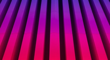 Geometric building wall with gradient lighting and parallel lines creates a vibrant and modern aesthetic.