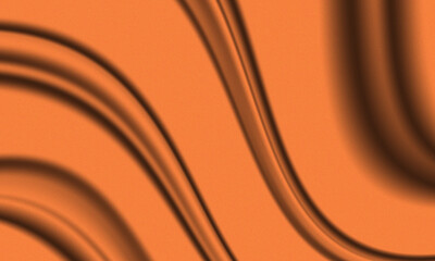 Abstract orange fabric background with gentle waves and soft shadows for creative design projects