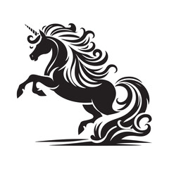 Fototapeta premium unicorn silhouette vector set