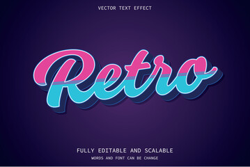 Retro Text Effect Fully Editable