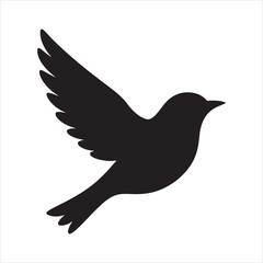 Obraz premium Robin bird silhouette logo, icon design vector illustration