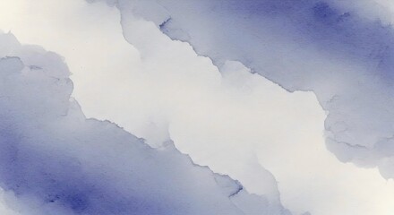 Obraz premium Abstract watercolor painting with blue wash and minimal design