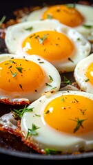 Fried eggs in a pan