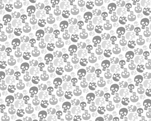 Cráneos grises fondo transparente.